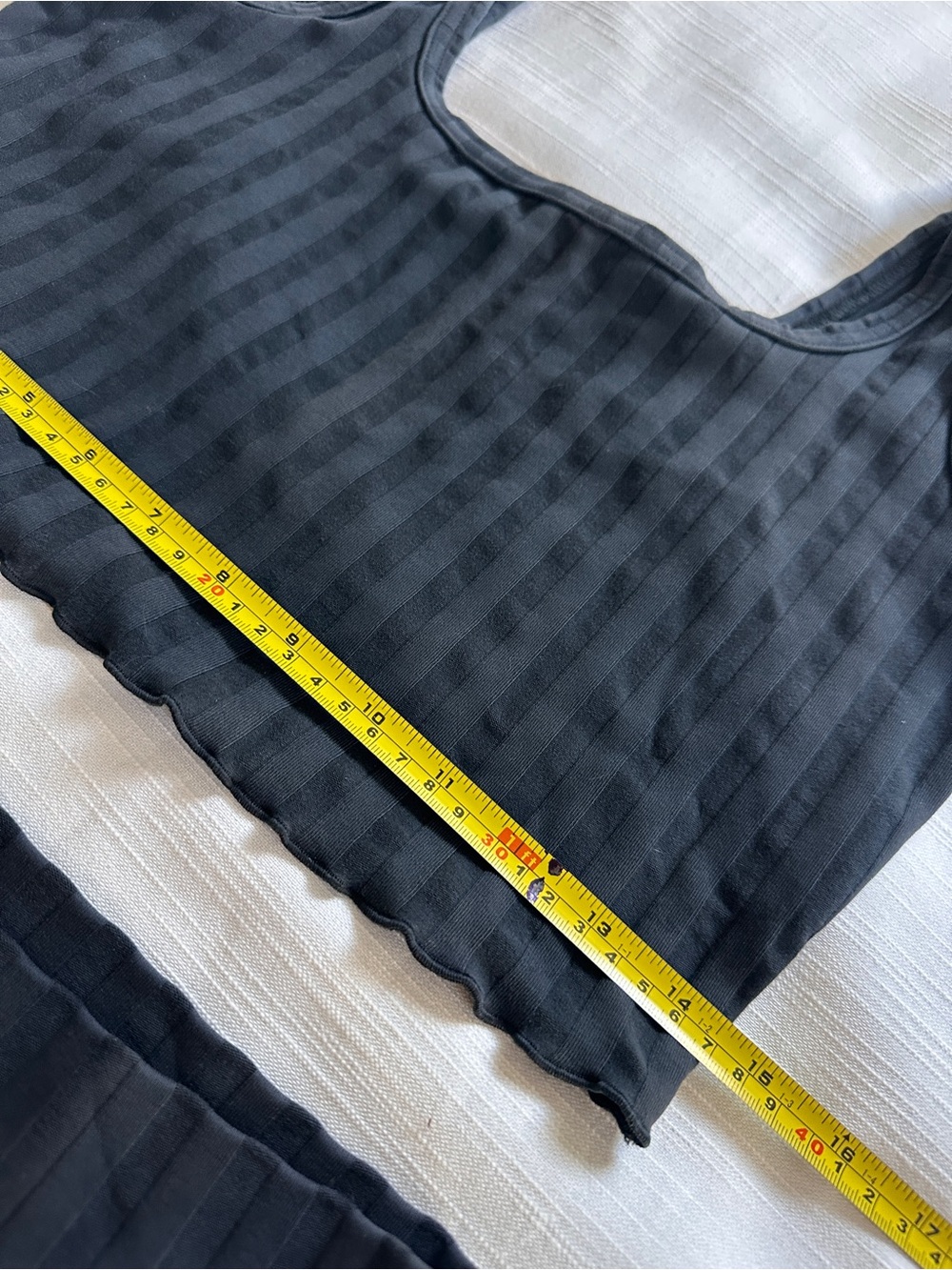 OFFLINE By Aerie OG Groove Black Ribbed Crop Top & Mini Skirt Coord Set | M - Picture 9 of 9